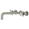 Kingston Brass Roman Tub Faucet, Brushed Nickel, Wall Mount KS8028BX - alternate 1